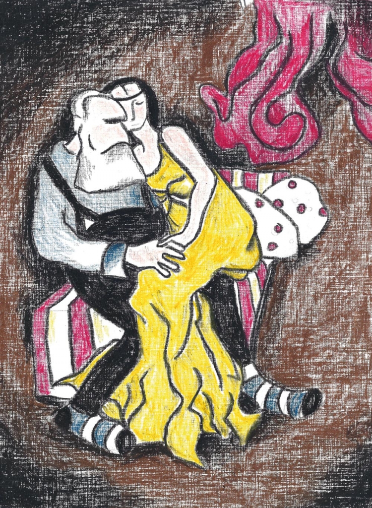 Paar_Wachs_auf Papier